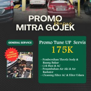 PROMO KHUSUS GOJEK PAKET TUNE UP SERVIS 175K (PEMBERSIHAN THROTLE BODY+RUANG BAKAR, CEK BUSI+AC, PENAMBAHAN AIR AKI+AIR RADIATOR, CLEANING FILTER AC+CLEANING FILTER UDARA)