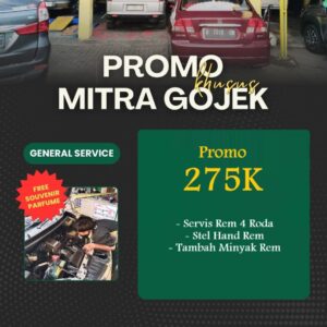 PROMO KHUSUS GOJEK PAKET 275K (SERVICE REM 4 RODA, STELL HANDREM, TAMBAH MINYAK REM)